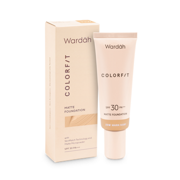 Wardah, Color Fit, Matte Foundation, 23W Warm Ivory, 25 ml